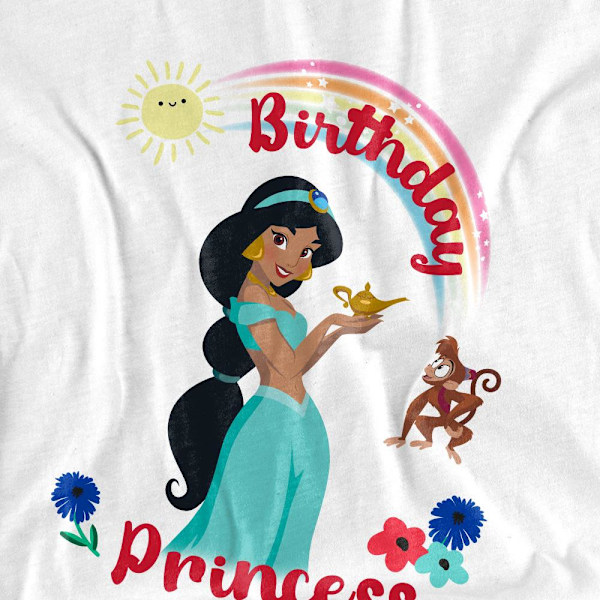 Aladdin Unisex Vuxen Födelsedag Princess Jasmine Abu T-Shirt XXL White XXL
