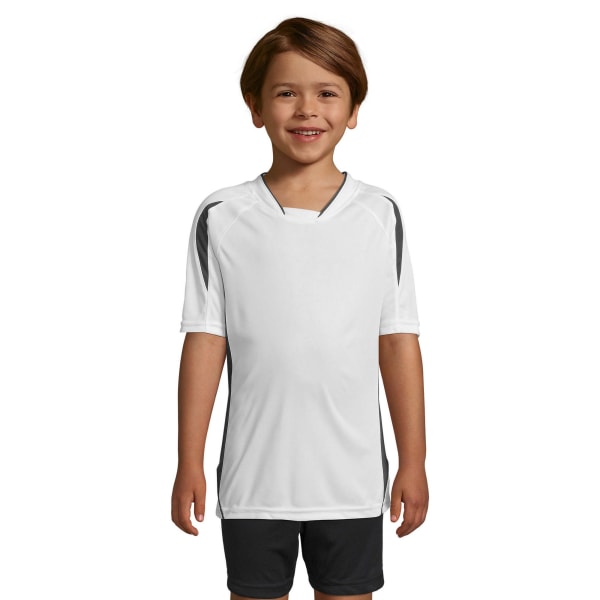 SOLS barn/barn Maracana 2 kortärmad fotboll T-shirt 10 Bright Green/White 10 Years