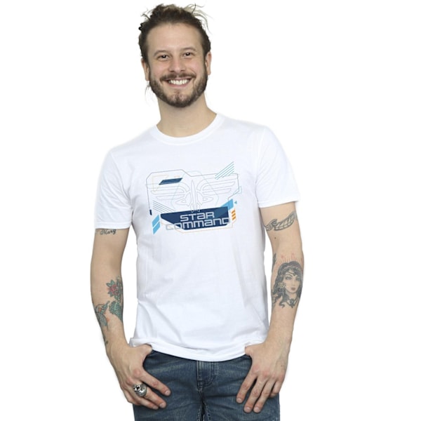 Disney Lightyear Star Command Icons T-shirt för män, 4XL, vit White 4XL