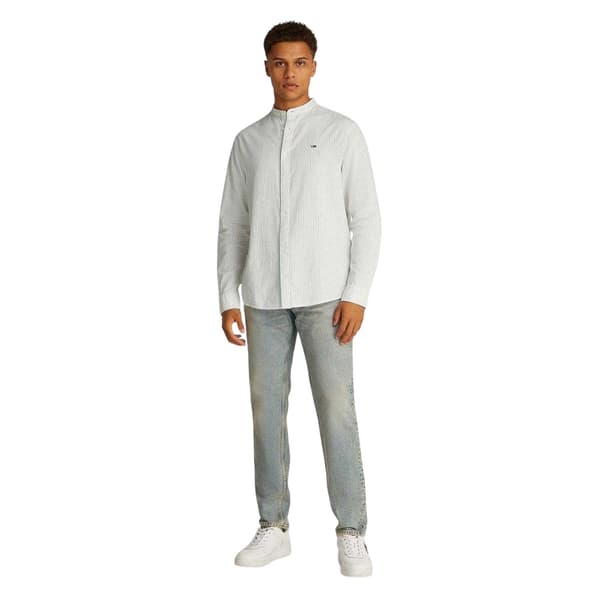 Tommy Jeans Långärmad Linneskjorta för Herr M Ecru Ecru M
