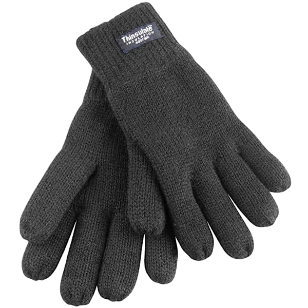 Result Unisex Thinsulate-fodrade termiska handskar (40g 3M) S-M Char Charcoal S-M