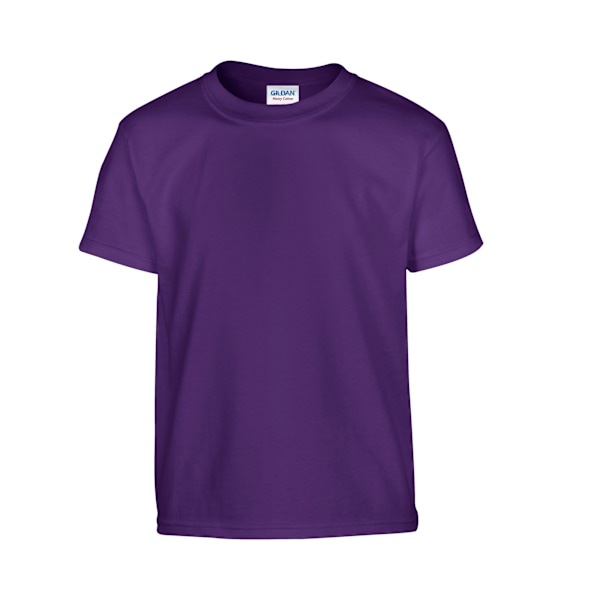 Gildan T-shirt i Tjock Bomull för Barn/Ungdomar Storlek L Lila Purple L