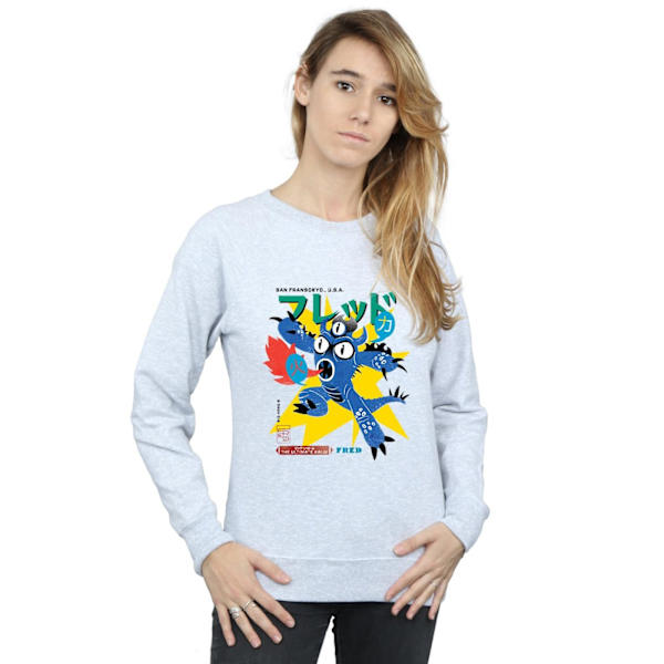Disney Womens/Ladies Big Hero 6 Fred Ultimate Kaiju Sweatshirt Heather Grey L