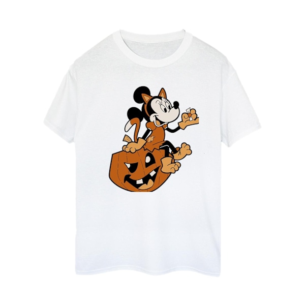 Mickey Mouse Dam/Damer Minnie Mouse Katt Bomull Boyfriend Ha White 3XL