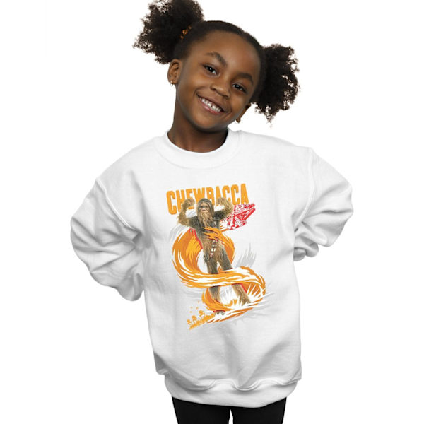 Star Wars Chewbacca Gigantic Sweatshirt för flickor 7-8 år Vit White 7-8 Years