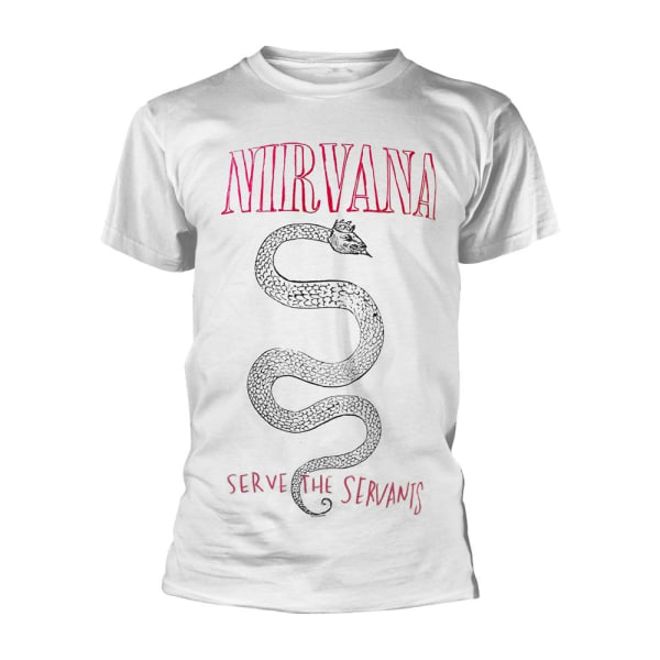 Nirvana Unisex Vuxen Serve The Servants Serpent T-Shirt S Vit White S
