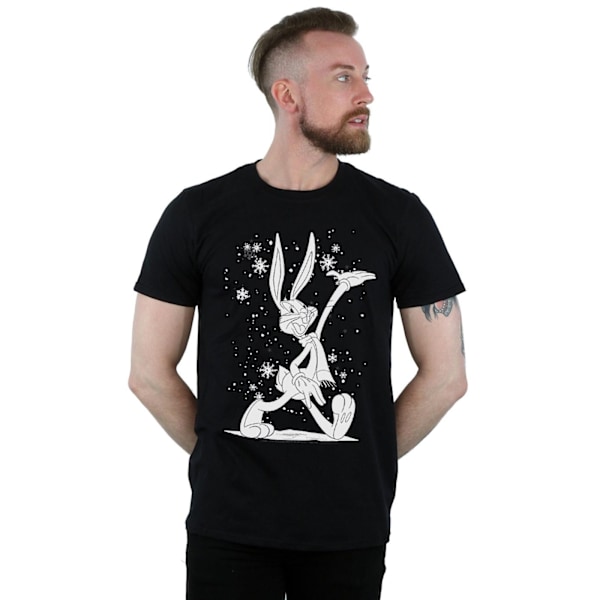 Looney Tunes Herr Bugs Bunny Let It Snow T-shirt 4XL Svart Black 4XL