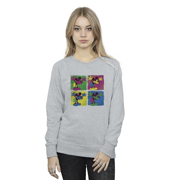 Disney Womens/Ladies Mickey Mouse Pop Art Sweatshirt XXL Sports Sports Grey XXL