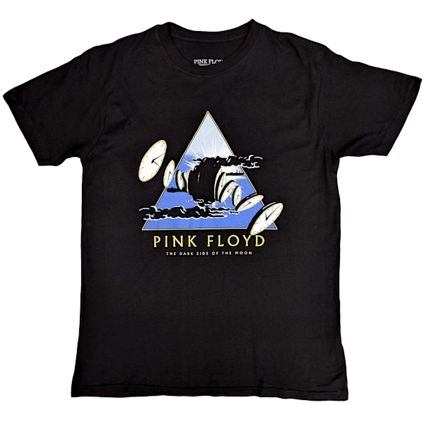 Pink Floyd Unisex Vuxen Smältande Klockor Bomull T-shirt XL Svart Black XL