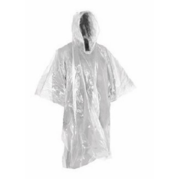 Summit Unisex Adult Emergency Poncho One Size Clear Clear One Size