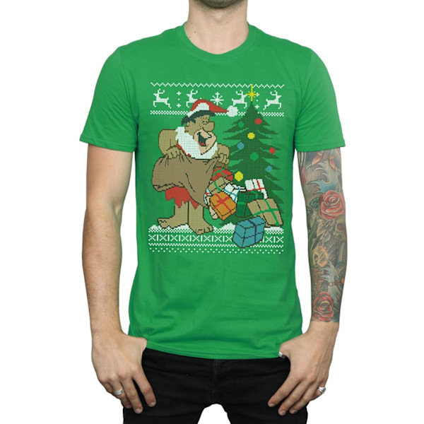 The Flintstones Herr Jul Fair Isle T-Shirt S Irländsk Grön Irish Green S