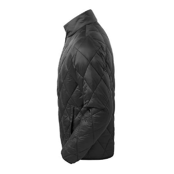 2786 Herr Diamant Rutig Vadderad Jacka M Svart Black M