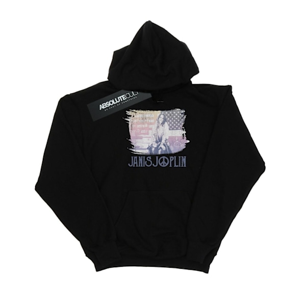 Janis Joplin Boys Stove Flag Hoodie 9-11 år Svart Black 9-11 Years