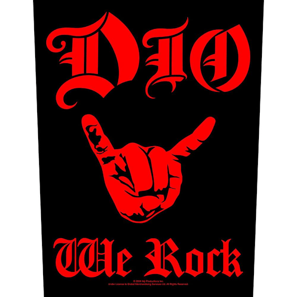 Dio We Rock Patch One Size Svart Black One Size