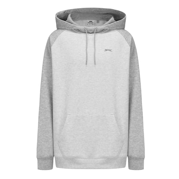 Slazenger Herr Polyesterblandning Pullover Hoodie L Ice Marl/Grå Ice Marl/Grey L