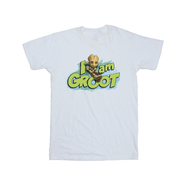 Marvel Herrar Guardians Of The Galaxy I Am Groot Hoppande T-shirt White XL