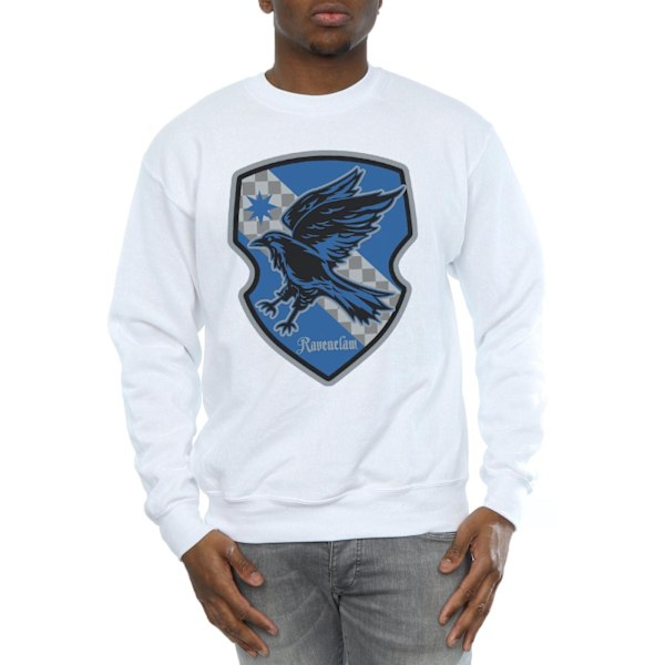 Harry Potter Herr Ravenclaw Crest Flat Sweatshirt M Vit White M