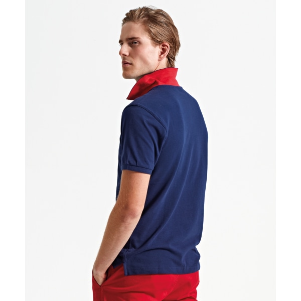 Asquith & Fox Mens Classic Fit Contrast Polo Shirt 3XL Navy/ Re Navy/ Red 3XL
