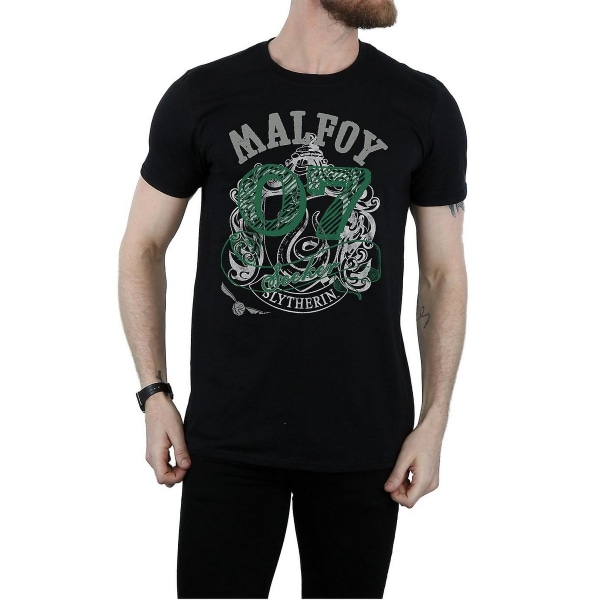 Harry Potter Herr Seeker Draco Malfoy Bomull T-shirt S Svart Black S