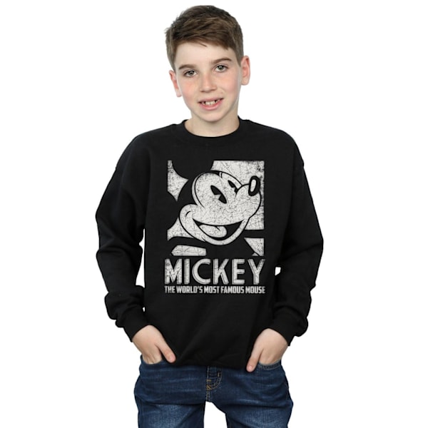 Disney Boys Mickey Mouse Mest Berömda Sweatshirt 7-8 År Svart Black 7-8 Years