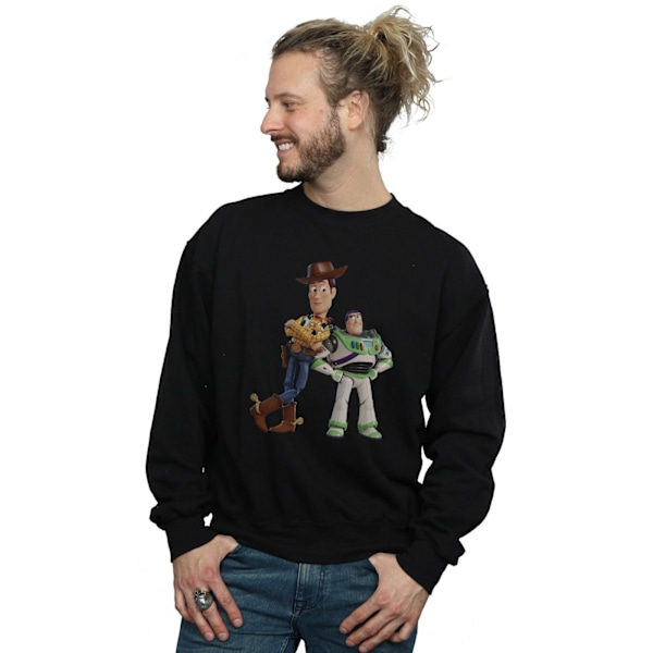 Disney Herr Toy Story Buzz And Woody Stående Sweatshirt M Svart Black M