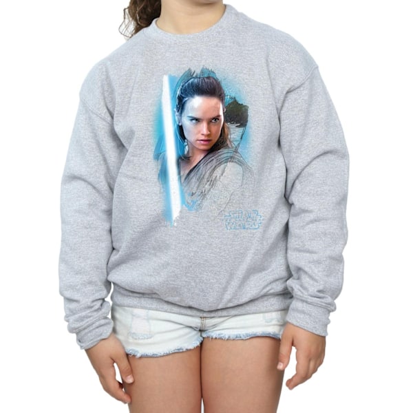 Star Wars Girls The Last Jedi Rey Borstad Sweatshirt 9-11 år Sports Grey 9-11 Years
