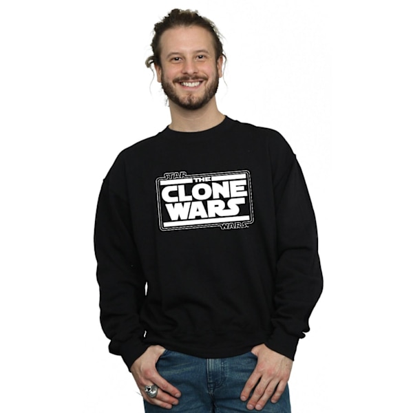 Star Wars Herr Clone Wars Logotyp Sweatshirt M Svart Black M