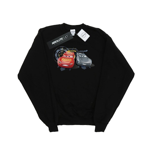 Disney Girls Cars Lightning Vs Storm Sweatshirt 7-8 år Svart Black 7-8 Years