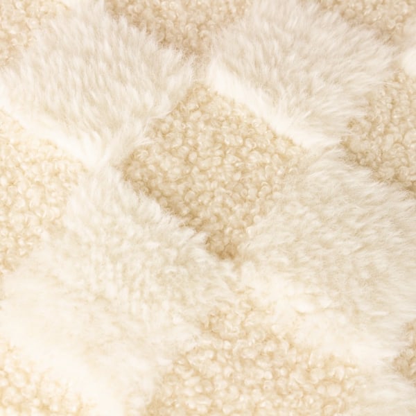 Heya Home Check It Fleece Kuddfodral 45cm x 45cm Dreamy Crea Dreamy Cream 45cm x 45cm