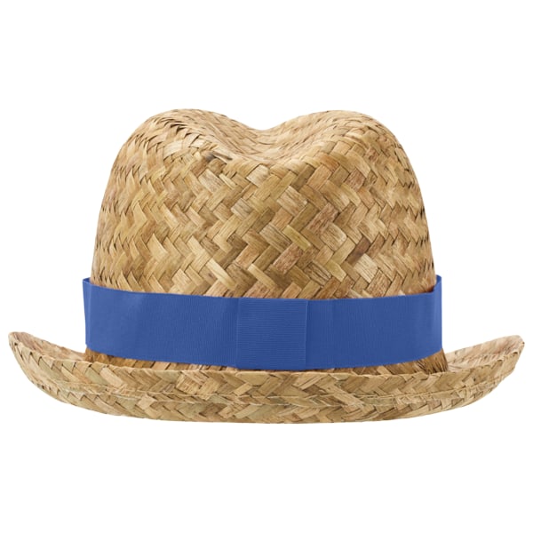 Floso Unisex Vuxen Pricus Solhatt i Halm One Size Natur/Kunglig Natural/Royal Blue One Size