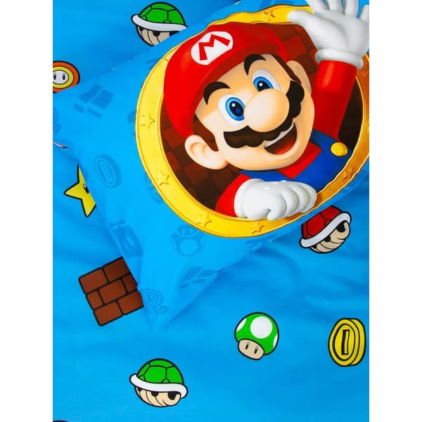 Super Mario Splitter Påslakanset Enkel Flerfärgad Multicoloured Single