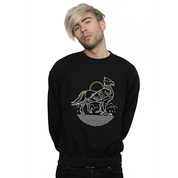 Harry Potter Herr Buckbeak Linjeteckning Sweatshirt M Svart Black M