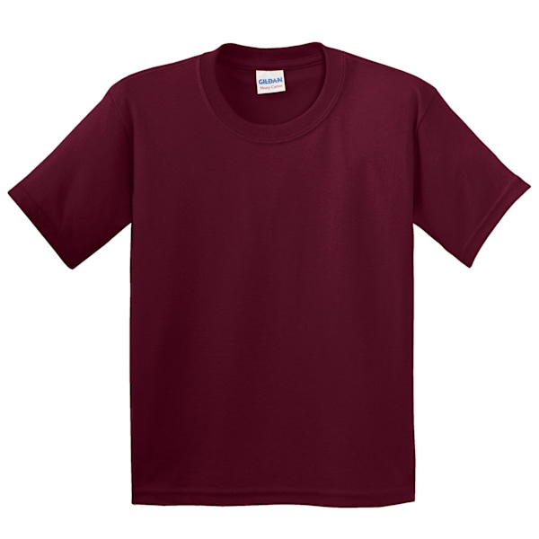Gildan Youth Unisex Heavy Cotton T-Shirt L Maroon Maroon L