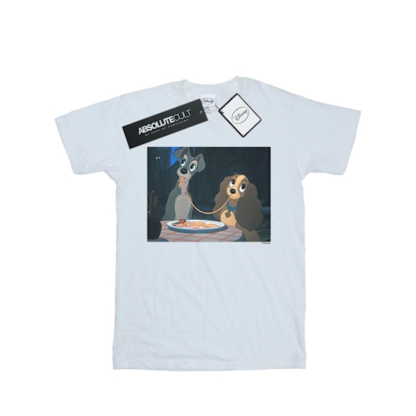 Disney Herr Lady Och Lufsen Spaghetti Slurp T-Shirt 4XL Vit White 4XL