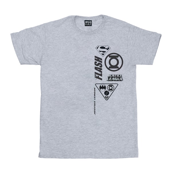 DC Comics Justice League Bröstsymboler T-shirt M Sports Grey Sports Grey M