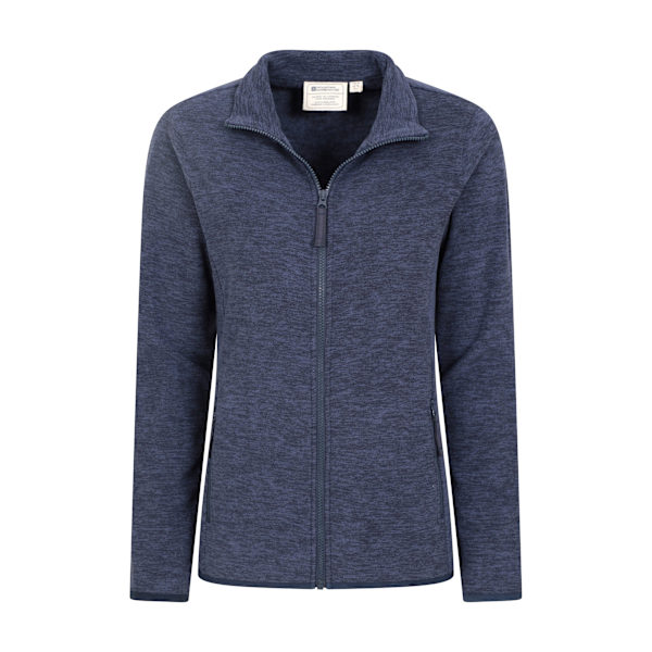 Mountain Warehouse Dam Snowdon II Melange Full Zip Fleece för Kvinnor Dark Blue 10 UK