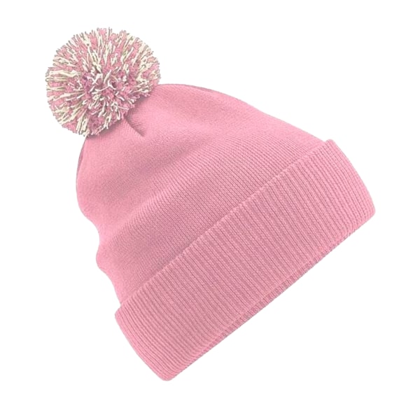 Beechfield Girls Snowstar Duo Extreme Winter Hat One Size Dusty Dusty Pink/Off White One Size