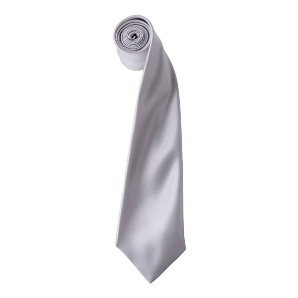 Premier Unisex Adult Colours Satinslips En Storlek Silver Silver One Size