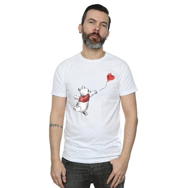 Winnie The Pooh Herr Ballong Bomull T-shirt M Vit White M