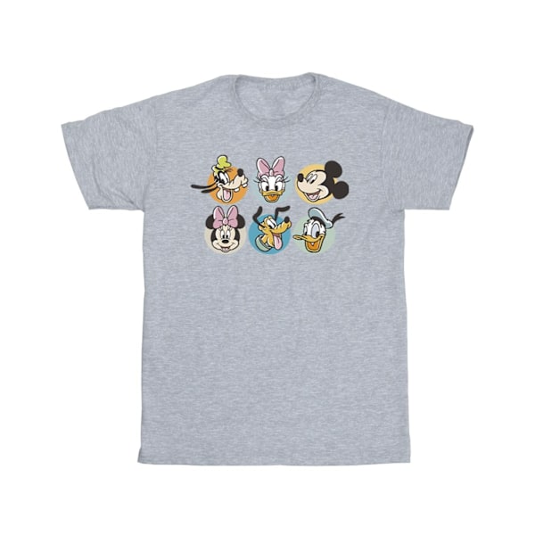 Disney Boys Mickey Mouse And Friends Faces T-Shirt 7-8 År Sp Sports Grey 7-8 Years