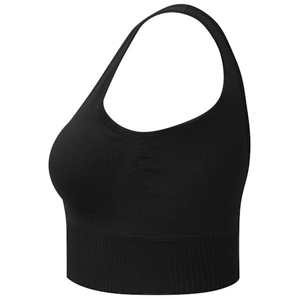 TriDri Dam/Kvinnor Multisport Ribbad Sömlös 3D BH M Svart Black M