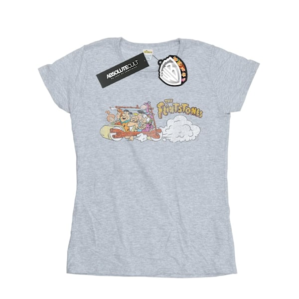 The Flintstones Dam/Dam Familjebil Distressed Bomull T-shirt Sports Grey L