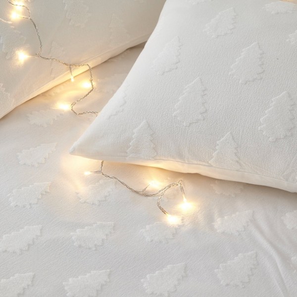 The Linen Yard Tufted Julgran Täcke Set Dubbel Snö Snow Double