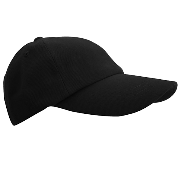 Result Unisex Lågprofilerad Tung Borstad Bomulls Basebollkeps (2-pack) Black One Size
