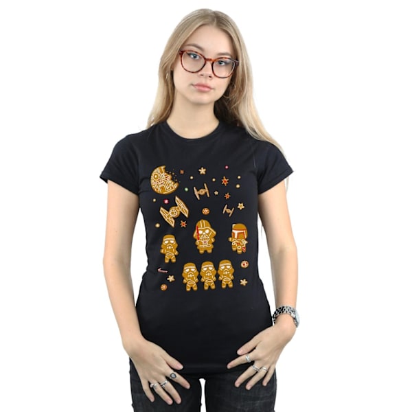 Star Wars Dam/Damer Gingerbread Empire Bomull T-shirt S Svart Black S