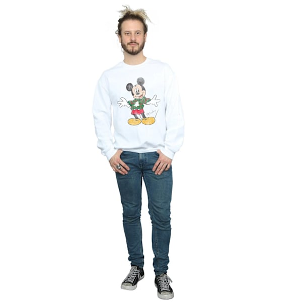 Disney Herr Mickey Mouse Jultröja Sweatshirt XL Vit White XL