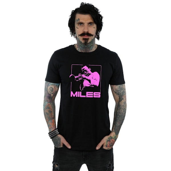 Miles Davis Herr Rosa Kvadratisk T-shirt M Svart Black M