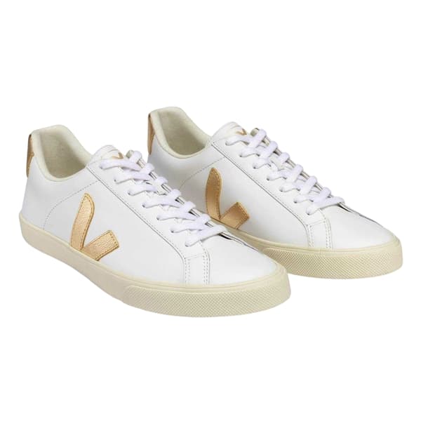 Veja Dam Esplar Läder Platta Träningsskor 5 UK Vit White 5 UK