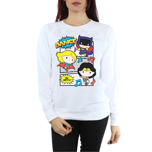 DC Comics Dam/Kvinnor Chibi Super Friends Dans Sweatshirt XL White XL