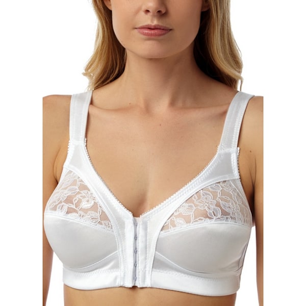 Marlon Dam/Kvinnors Framstängning Fast Kontroll BH 34DD Vit White 34DD